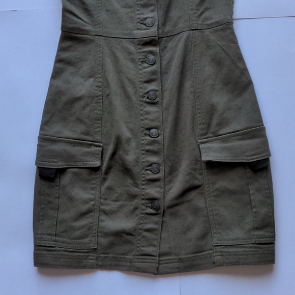 XS Mini Military A-line Dress H&M - Picture 3 of 9
